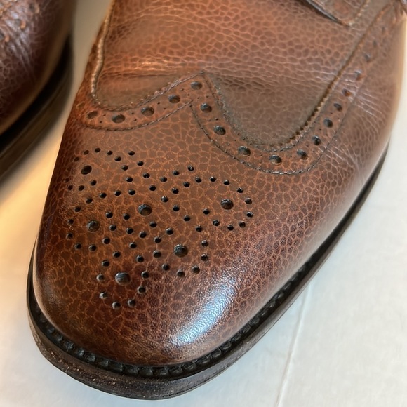 Salvatore Ferragamo pebbled leather Oxford laced shoes for men - Picture 7 of 8